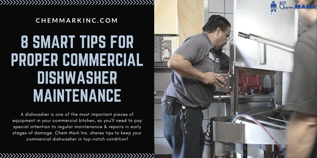 8 Smart Tips for Proper Commercial Dishwasher Maintenance Graphic