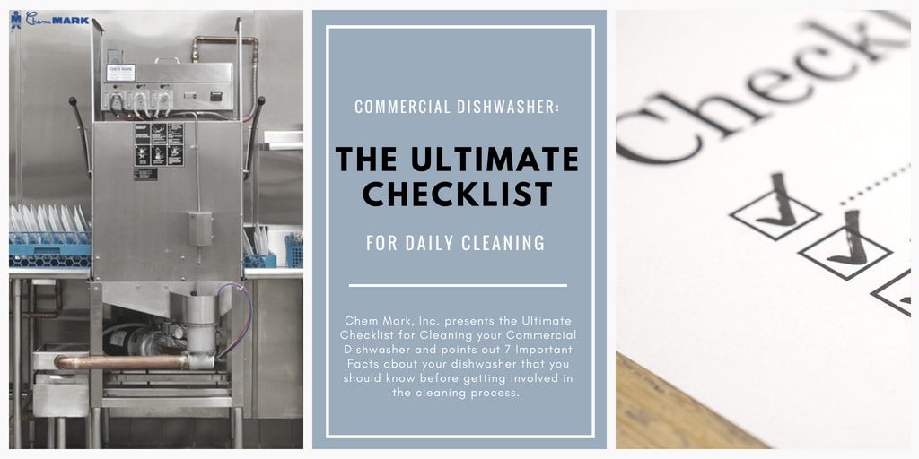 Commercial Dishwasher Cleaning Checklist Chem Mark Inc.